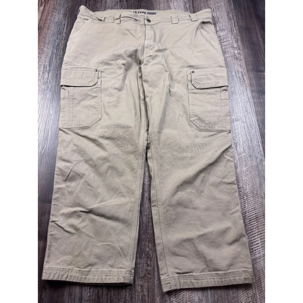 Duluth Trading Co Flex Fire Hose Cargo Pants Khaki Tan Relaxed Fit 44x30 Mens